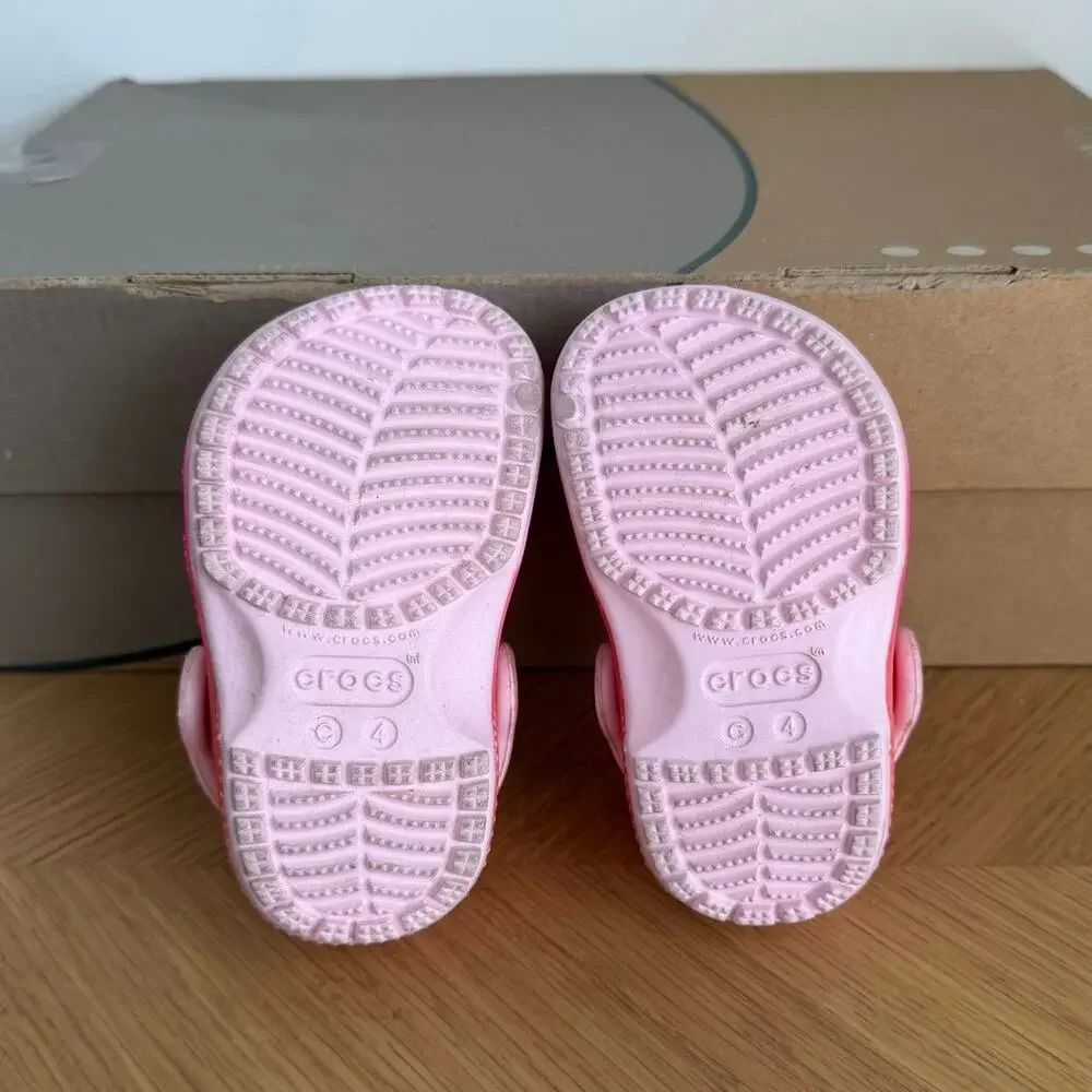 Crocs Classic Slumber Party Pink / Multicolor Toddler Sandals - SZ 4 C